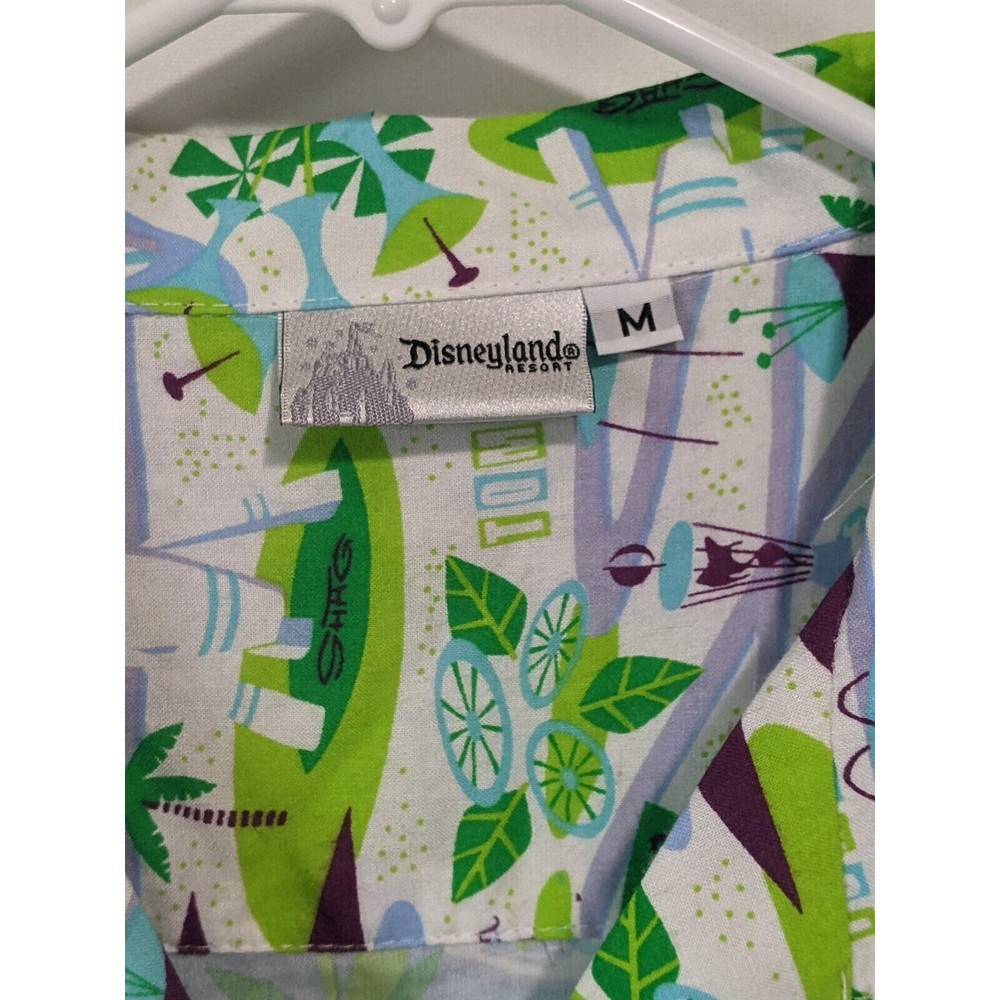 Disneyland Resort Tomorrowland Shag Hawaiian Shirt Mens Medium - Picture 4 of 6
